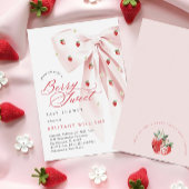 Baby shower de fraises de Bow rose Invitation