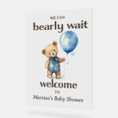Baby shower de garçon Teddy Bear Bienvenue (Angle)