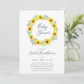 Baby shower de germes de fleurs Invitation (Debout devant)