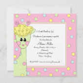 Baby shower de Giraffe douce Invitation (Devant)