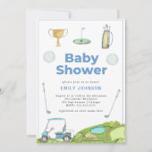 Baby shower de golf Boy Invitation (Devant)