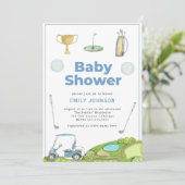 Baby shower de golf Boy Invitation (Debout devant)