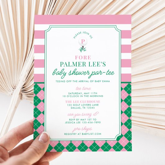Baby shower de golf Invitation partielle