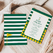 Baby shower de golf vert et jaune Invitation