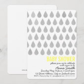 Baby shower de gouttelettes d'aquarelle Invitation (Devant / Derrière)