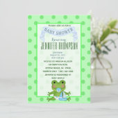 Baby shower de grenouille de voilier Invitation (Debout devant)
