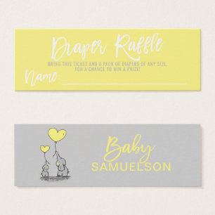Baby shower de gris de jaune d'éléphant de TOMBO