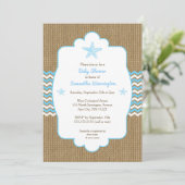 baby shower de invitation de poisson étoilé (Debout devant)