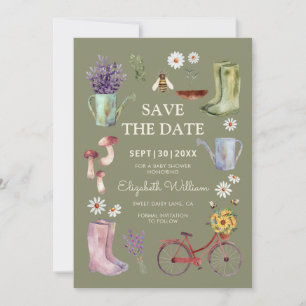 Baby shower De Jardin Enregistrer La Carte Date