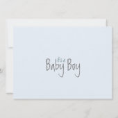 Baby shower de jardin moderne bleu Invitation (Dos)