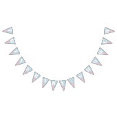 Baby shower de jumeaux bleu rose drapeaux (Tout)