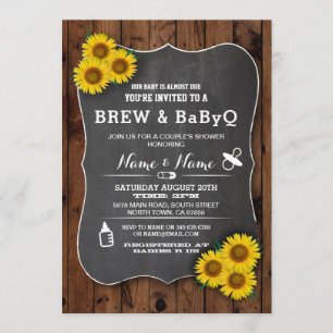 Baby shower de la brasserie et du BABYQ Invitation