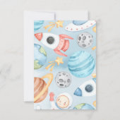 Baby shower de la carte de  de la couche spatiale  (Dos)