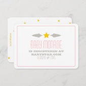 BABY SHOWER DE LA CARTE DE REGISTRE BÉBÉ STAR (Devant / Derrière)