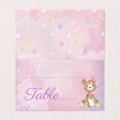 Baby shower de la fille de l'ours pourpre Numéro d (Outside Unfolded)