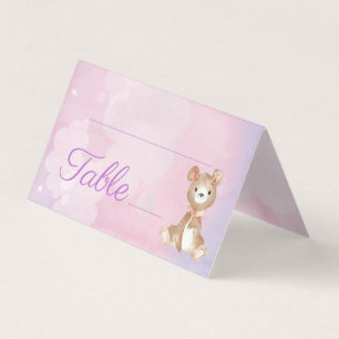 Baby shower de la fille de l'ours pourpre Numéro d