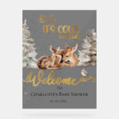 Baby shower de la forêt de cerfs-de-bébé Bienvenue (Recto)