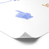 Baby shower  de la ligne de basket-ball Affiche de (Coin)