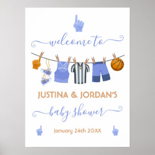 Baby shower de la ligne de basket-ball Affiche de