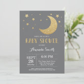 Baby shower de la Lune Invitation Parties scintill (Debout devant)