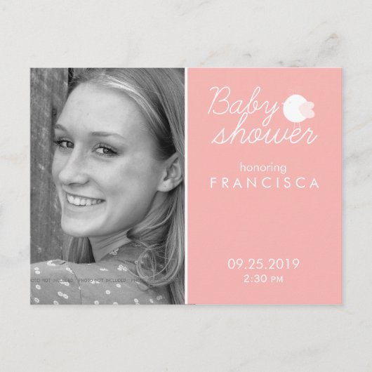 Baby shower de la photo Invitations avec cartes po (Devant)