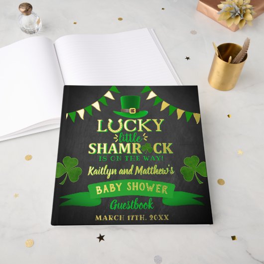 Baby shower de la Saint-Patrick du Petit Shamrock (Recto ouvert)