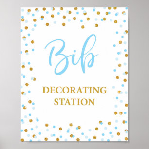 Baby shower de la station de décoration de bib Sig