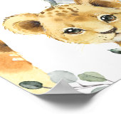 Baby shower de la verdure Safari Animaux Affiche d (Coin)