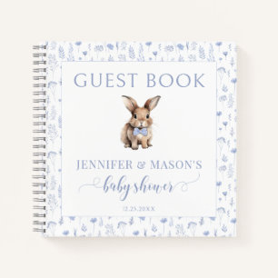 Baby shower de lapin bleu livre cadeau carnet