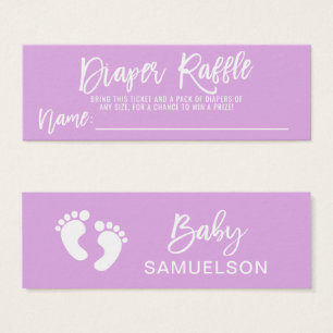 Baby shower de LAVANDE de billet de TOMBOLA de