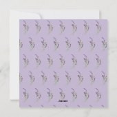 Baby shower de lavande violet Invitation Monogramm (Dos)