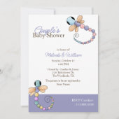 Baby shower de libellules colorées Invitation (Devant)