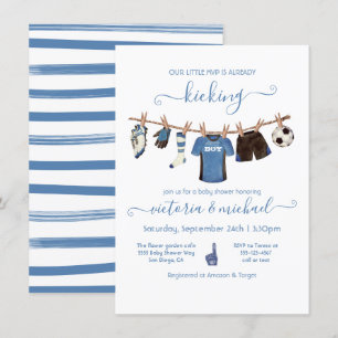 Baby shower de ligne de football Invitation