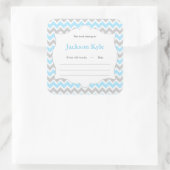 Baby shower de livre bleu Chevron étiquette de pla (Sac)