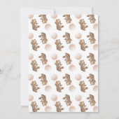 Baby shower de l'ours en peluche Invitation Boloon (Dos)