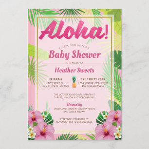 Baby shower de Luau Invitation