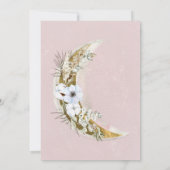 baby shower de lune bohème mystique Invitation (Dos)