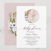 baby shower de lune bohème mystique Invitation (Devant / Derrière)