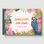 Baby shower de luxe Tropical Parrot Aquarelle (Recto)