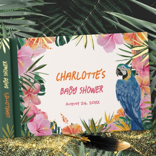 Baby shower de luxe Tropical Parrot Aquarelle