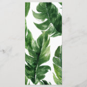 Baby shower de menu pour éléphants tropicaux (Dos)