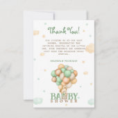 Baby shower de Merci de ballons vert clair (Devant)