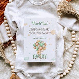 Baby shower de Merci de ballons vert clair