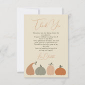 Baby shower de Merci de Citrouille de chute neutre (Devant)