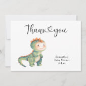 Baby shower de Merci de dinosaure garçon (Devant)