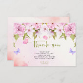 Baby shower de Merci de fleurs de cerisier d'aquar (Devant / Derrière)