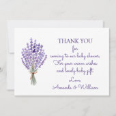 Baby shower de Merci de la lavande de couleur aqua (Devant)