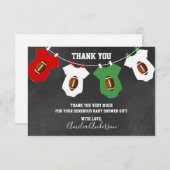 baby shower de MERCI de THÈME DE FOOTBALL (Devant / Derrière)