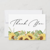 Baby shower de Merci de tournesol verdoyant (Devant)