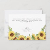 Baby shower de Merci de tournesol verdoyant (Dos)